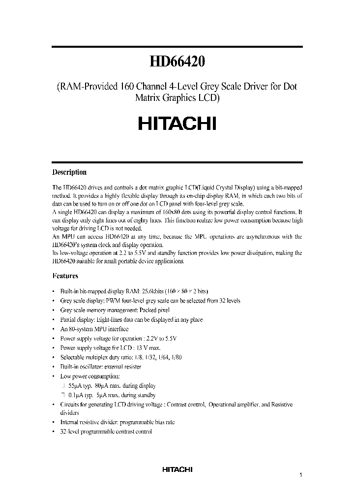 HD66420_888845.PDF Datasheet