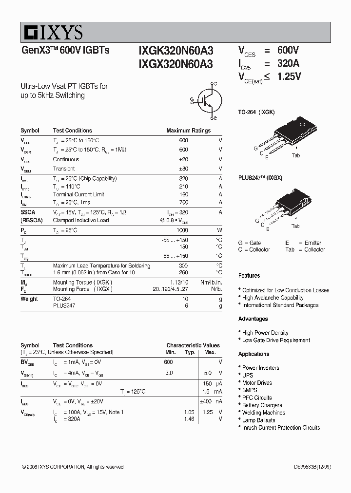 IXGK320N60A3_1605825.PDF Datasheet