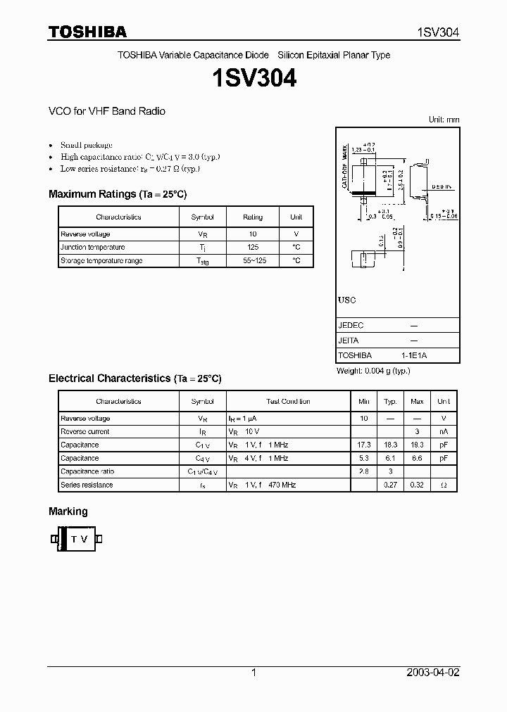 1SV304_1605862.PDF Datasheet