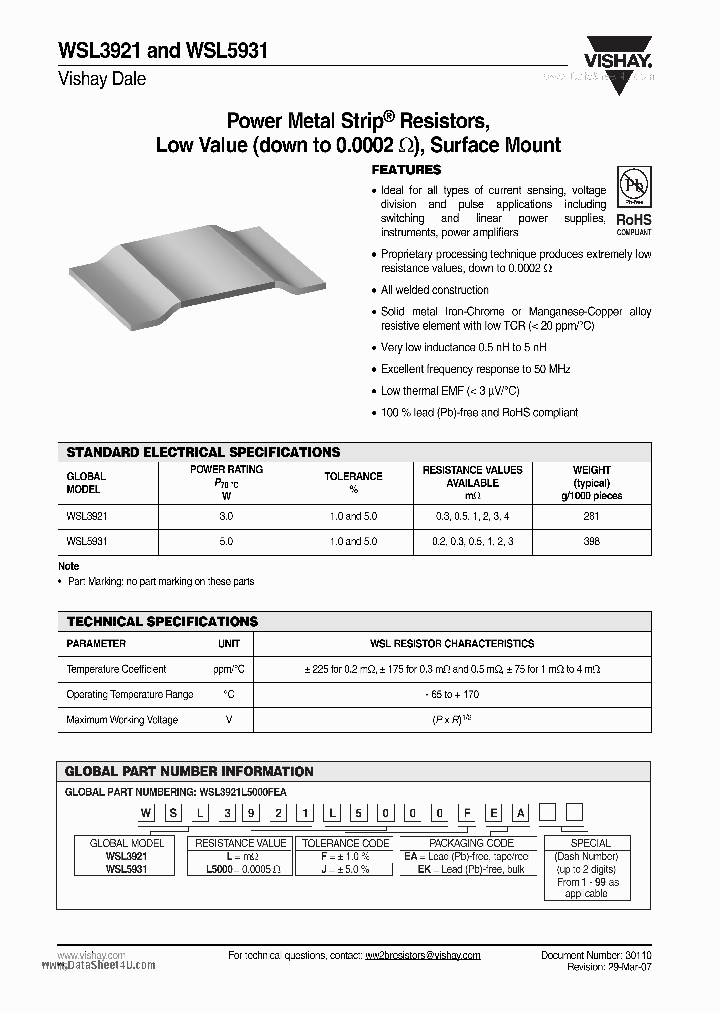 WSL3921_1604057.PDF Datasheet