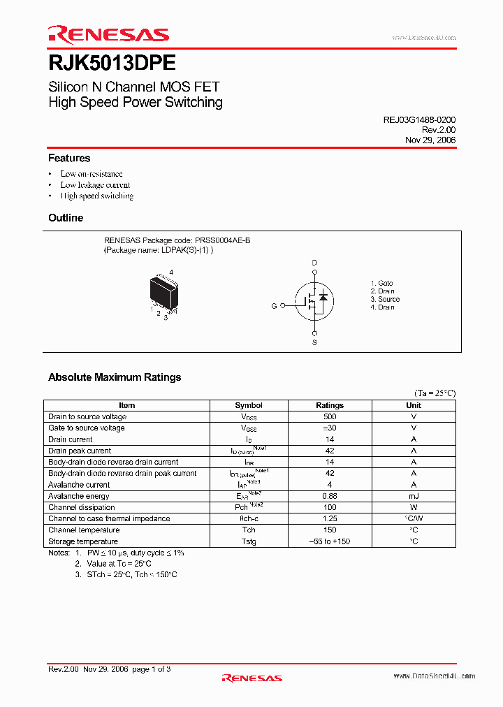 RJK5013DPE_1609963.PDF Datasheet