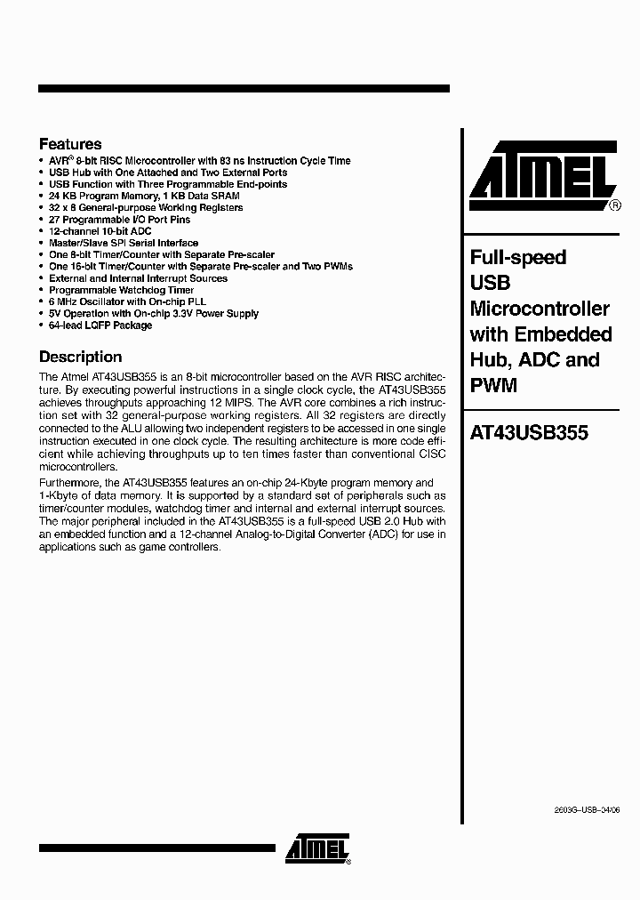 AT43USB355M-AU_1000318.PDF Datasheet