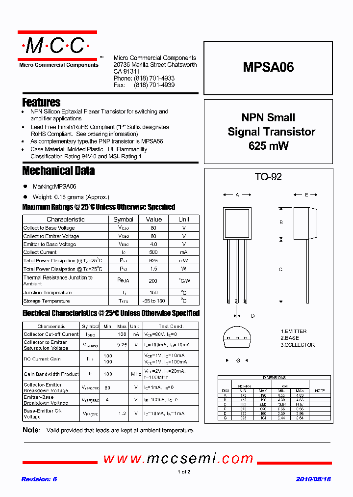 MPSA06-AP_1001258.PDF Datasheet