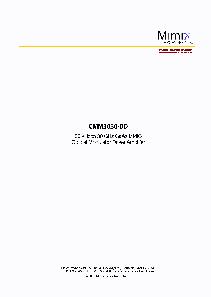 CMM3030-BD_1025287.PDF Datasheet