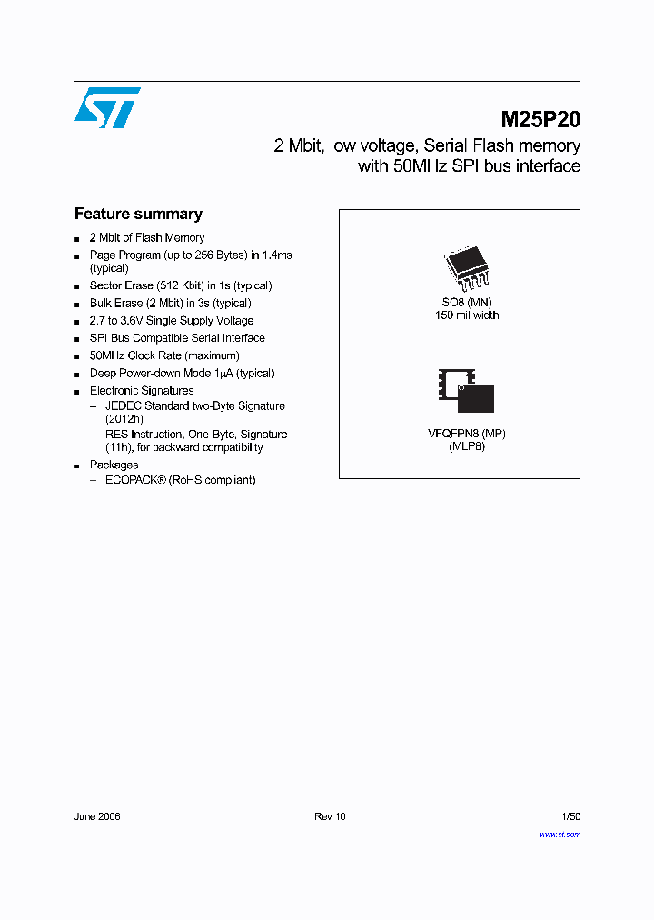 M25P20-VMP1GX_1031708.PDF Datasheet