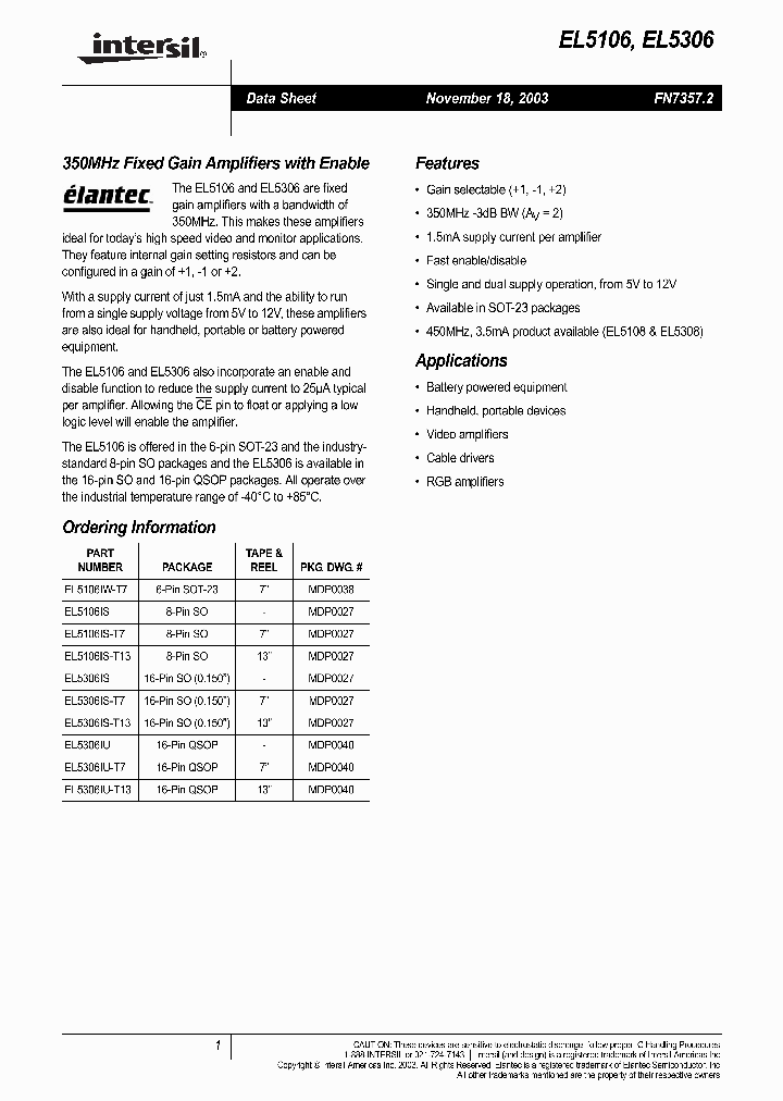 EL5106_1630840.PDF Datasheet