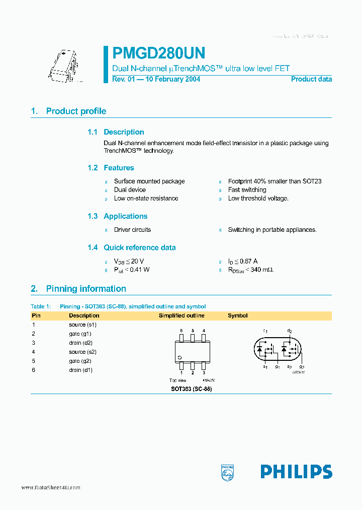 PMGD280UN_1633394.PDF Datasheet