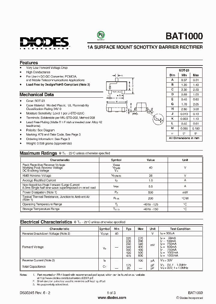 BAT1000-7-F_1039830.PDF Datasheet