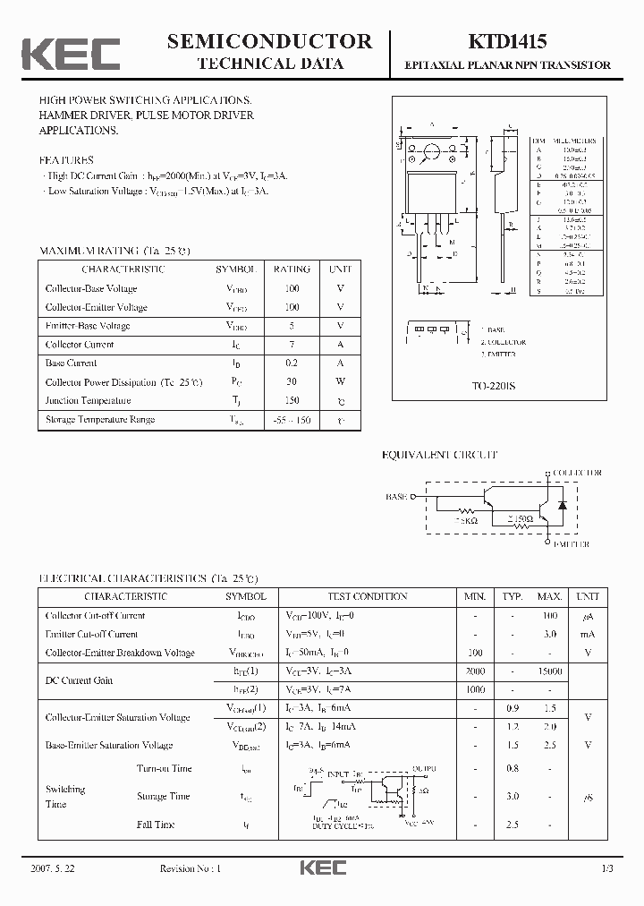 KTD141507_1651983.PDF Datasheet