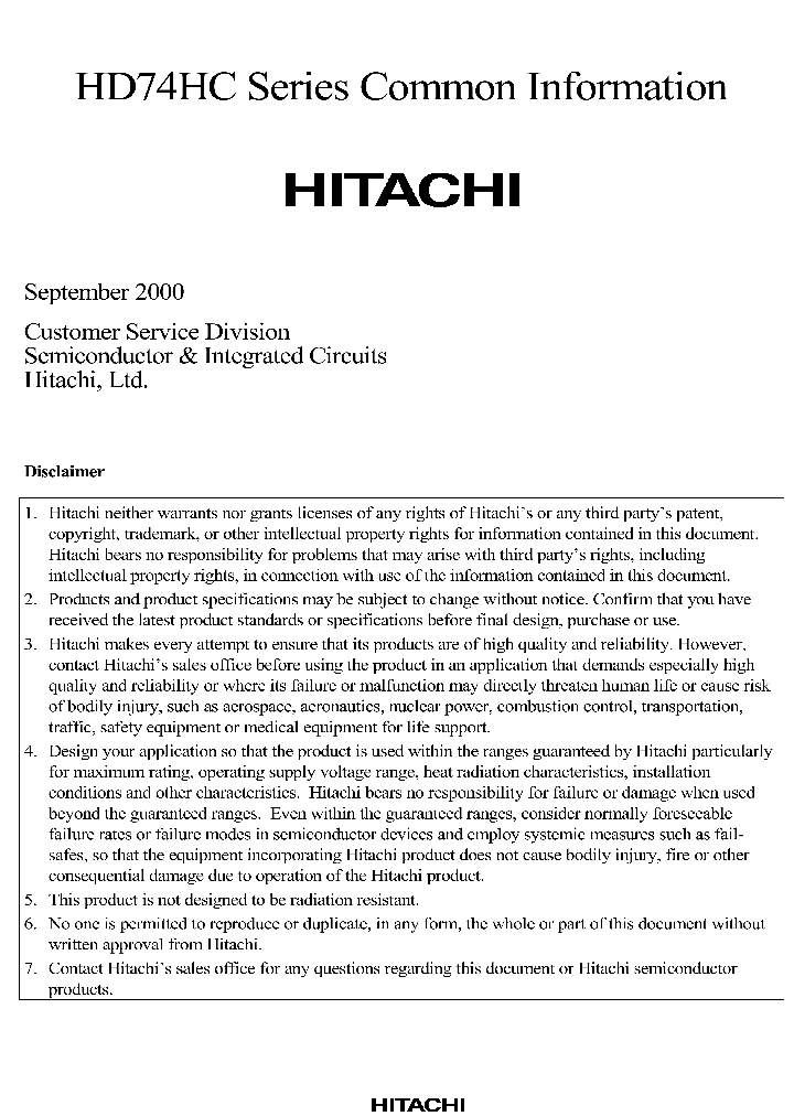HD74HCSERIESCOMMONINFORMATION_1075904.PDF Datasheet