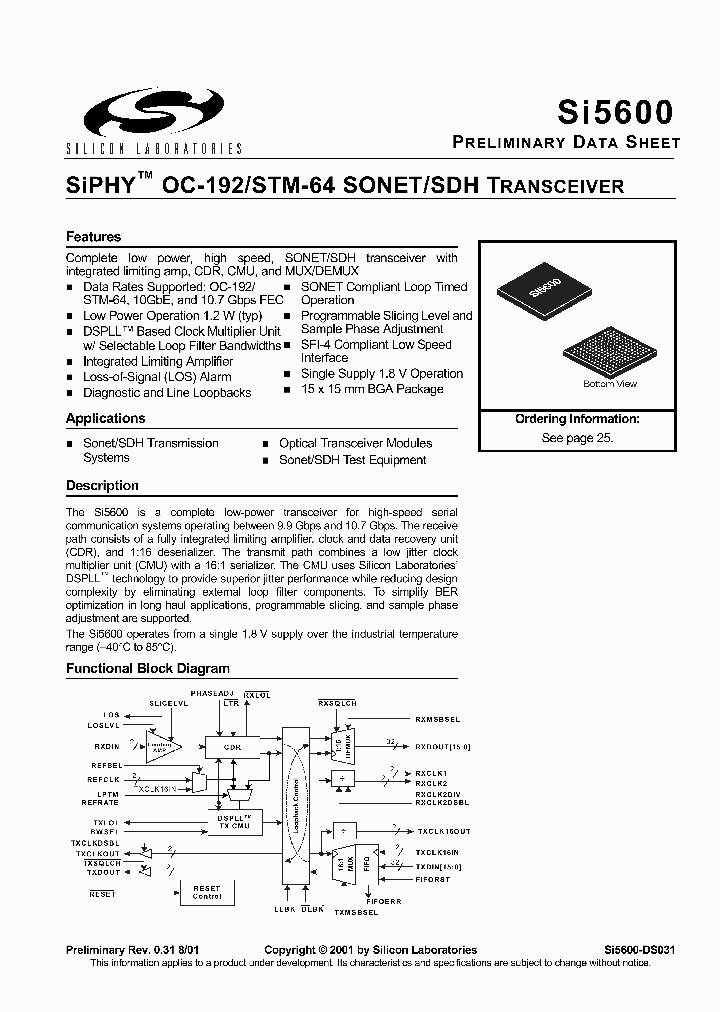 SI5600-BC_1084484.PDF Datasheet