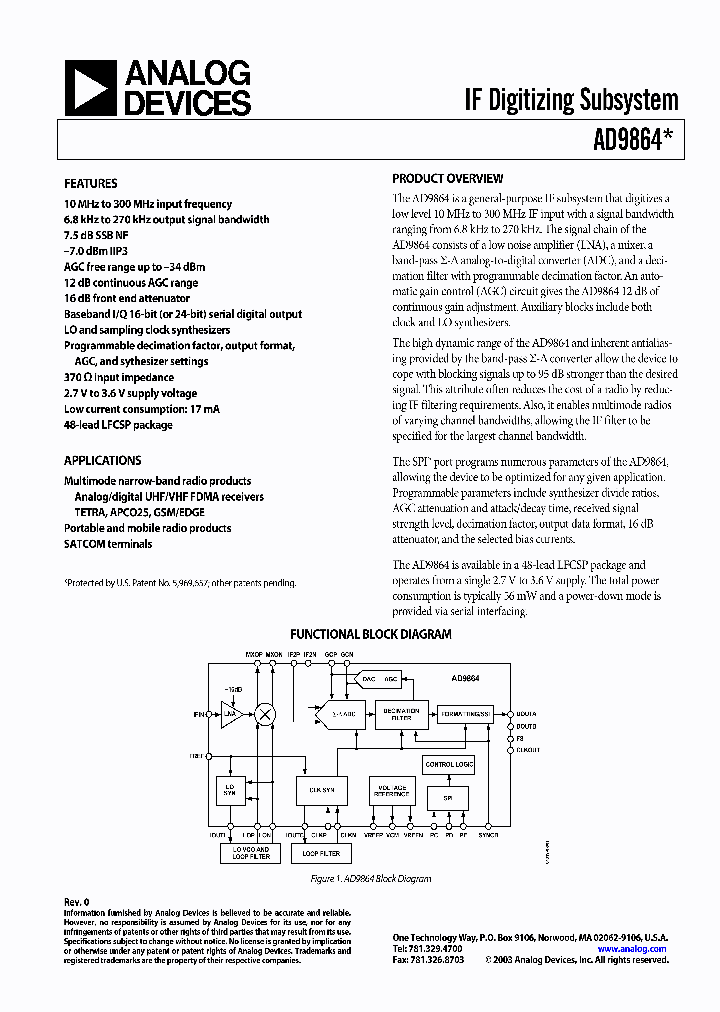 AD9864_1087050.PDF Datasheet