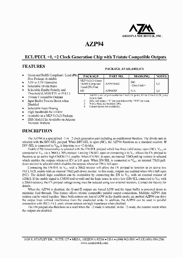 AZP94_1093096.PDF Datasheet