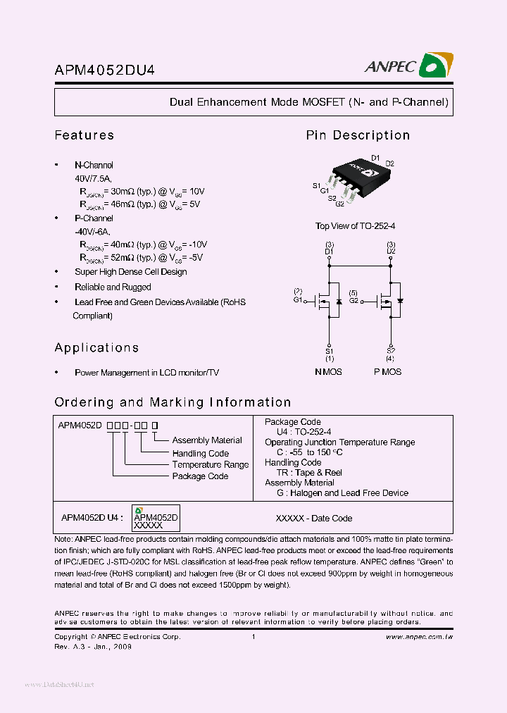 APM4052DU4_1652456.PDF Datasheet