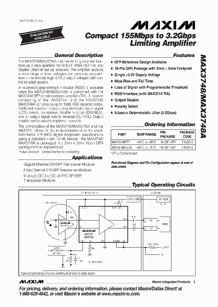 MAX3748_1113620.PDF Datasheet