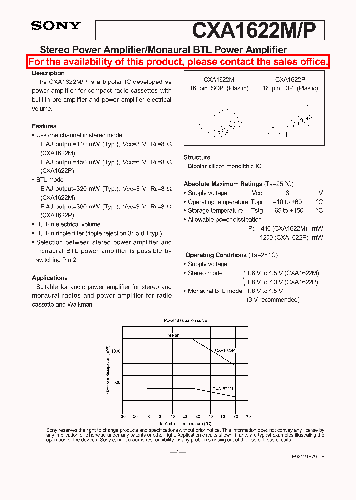 CXA1622MP_1118530.PDF Datasheet