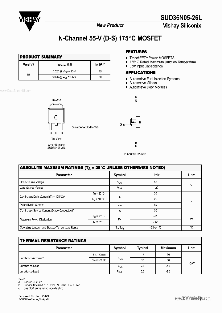 SUD35N05-26L_1684582.PDF Datasheet