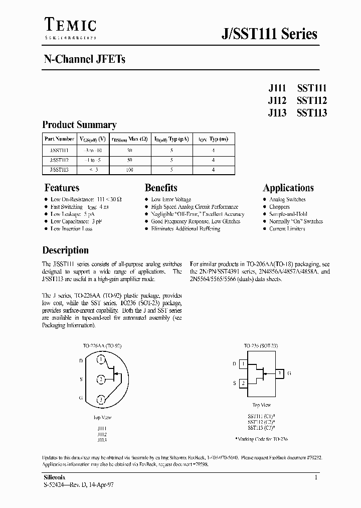 SST113-T1_1164162.PDF Datasheet