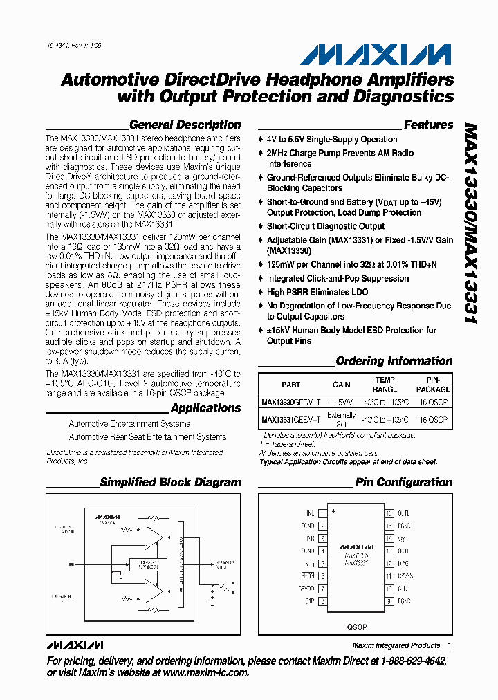 MAX13330GEEV_1282426.PDF Datasheet