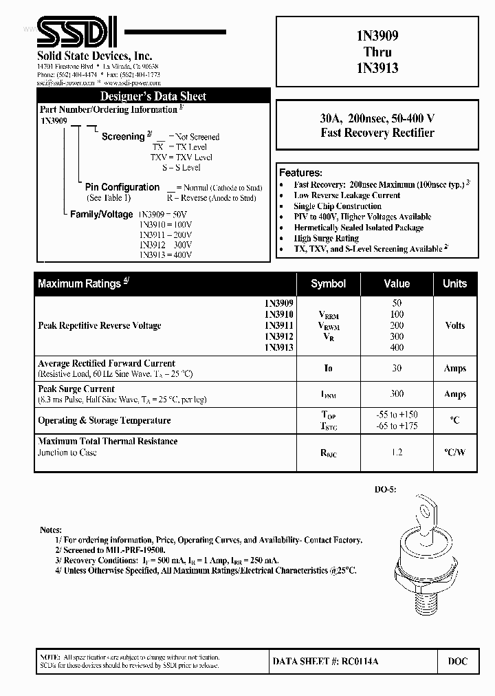 1N3909_1702202.PDF Datasheet