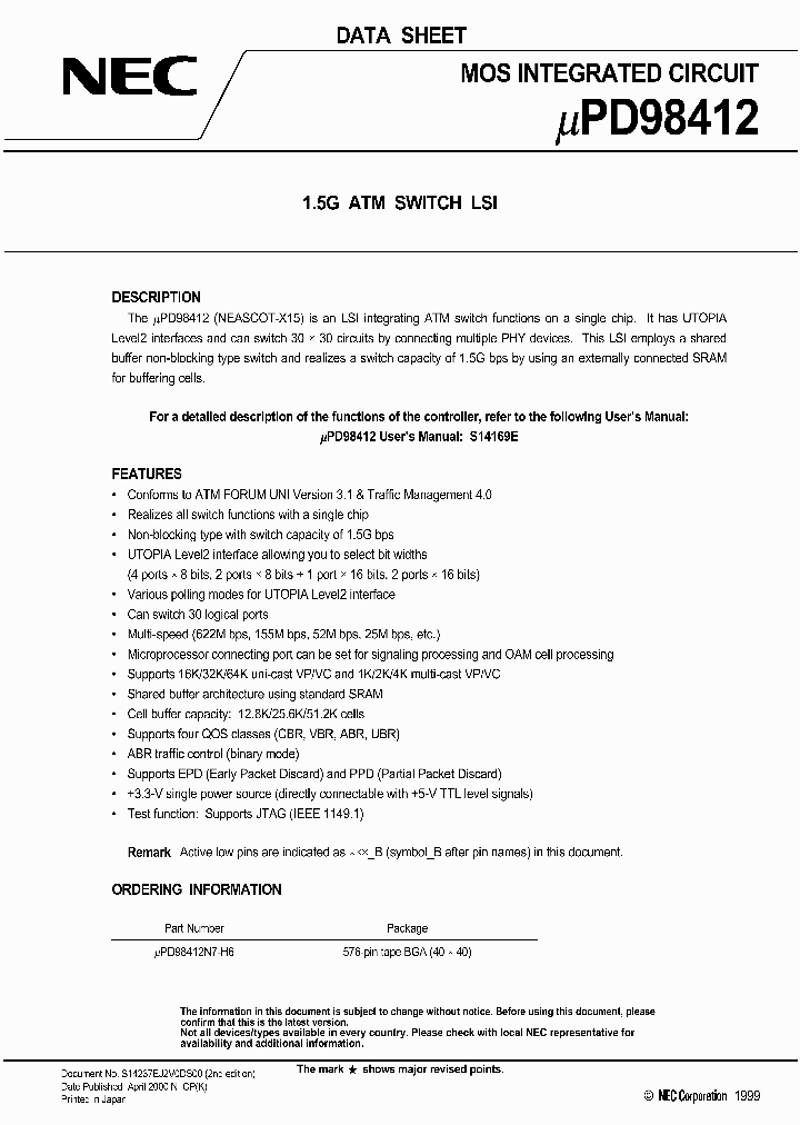 UPD98412N7-H6_1396435.PDF Datasheet