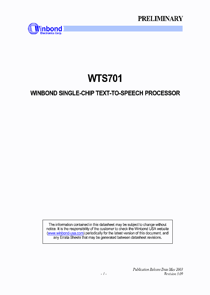 WTS701MM_1730522.PDF Datasheet