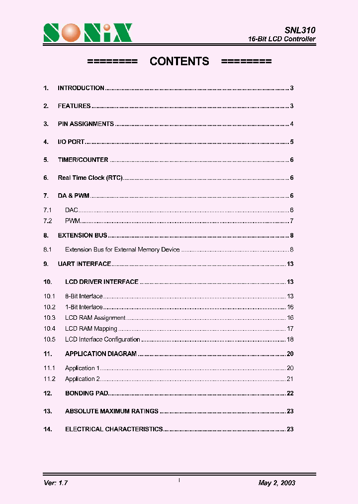 SNL310_1428800.PDF Datasheet
