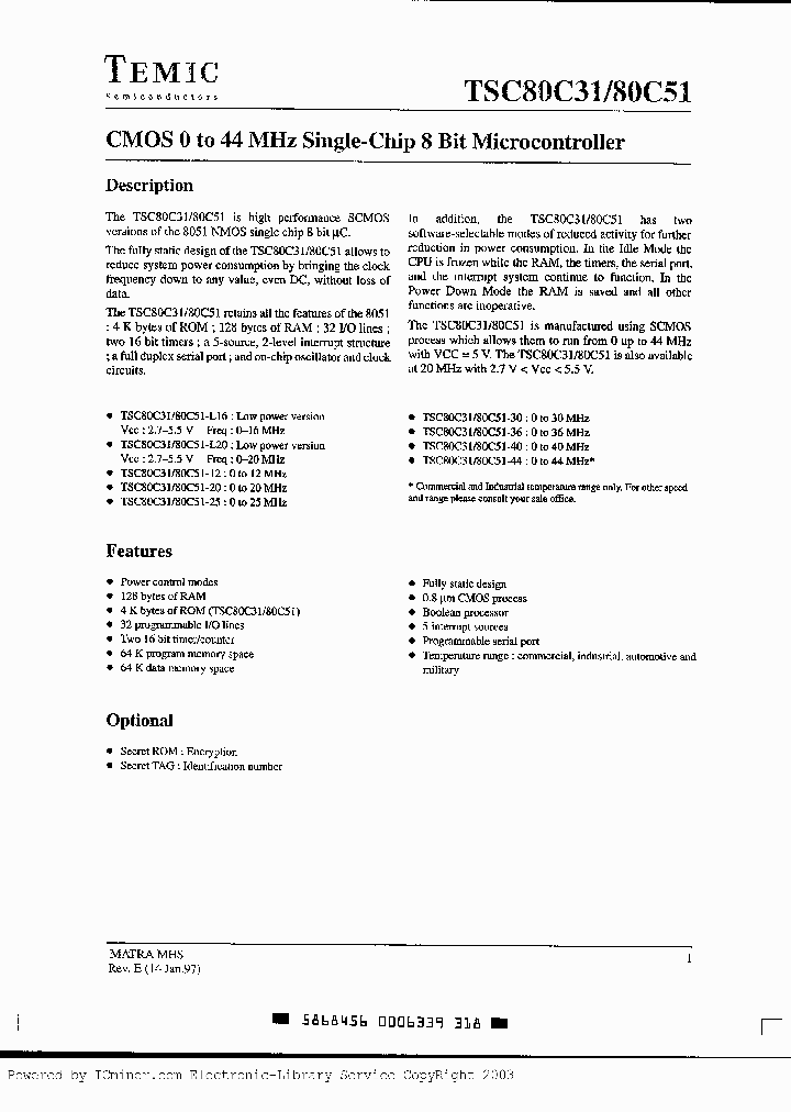 TSC80C31-L16CA_1442425.PDF Datasheet