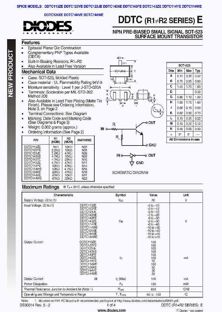 DDTC113ZE_1761166.PDF Datasheet