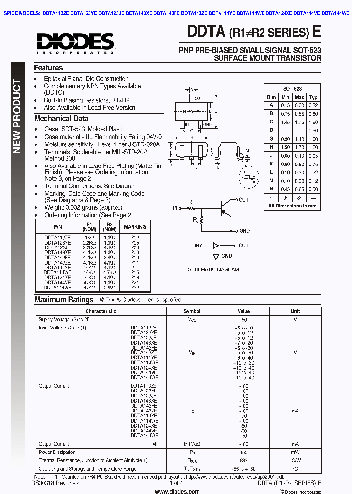 DDTA113ZE_1761164.PDF Datasheet