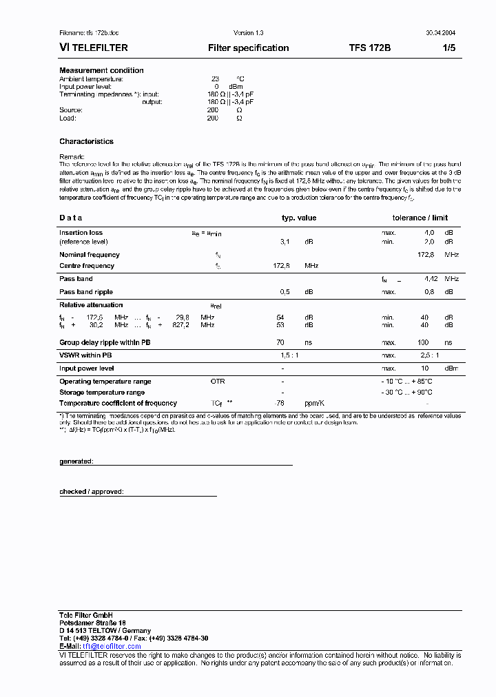 TFS172B_1770877.PDF Datasheet