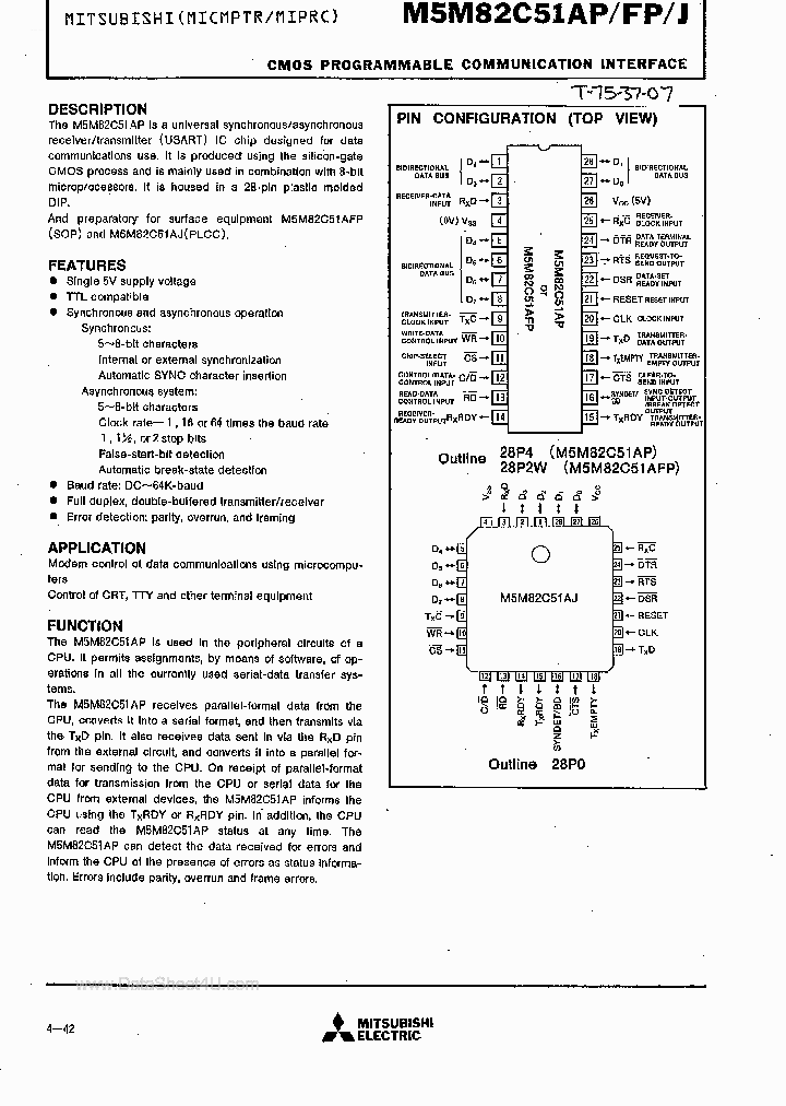 M5M82C51_1785957.PDF Datasheet