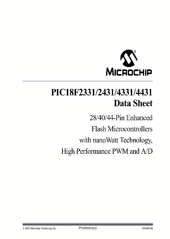 PIC18F2431_1791474.PDF Datasheet