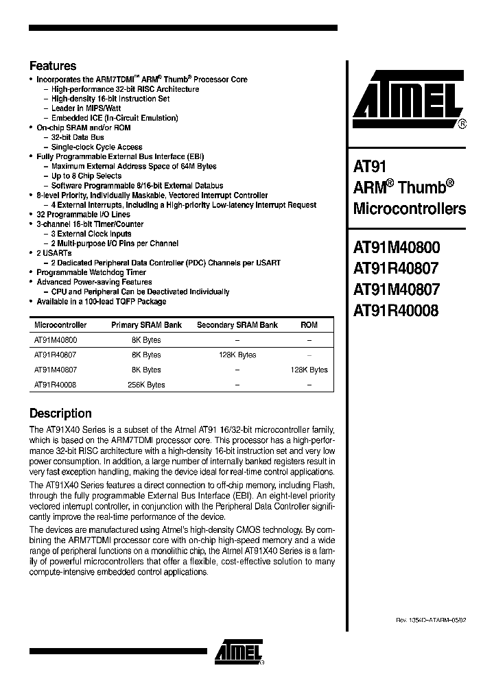 AT91X40_1572965.PDF Datasheet