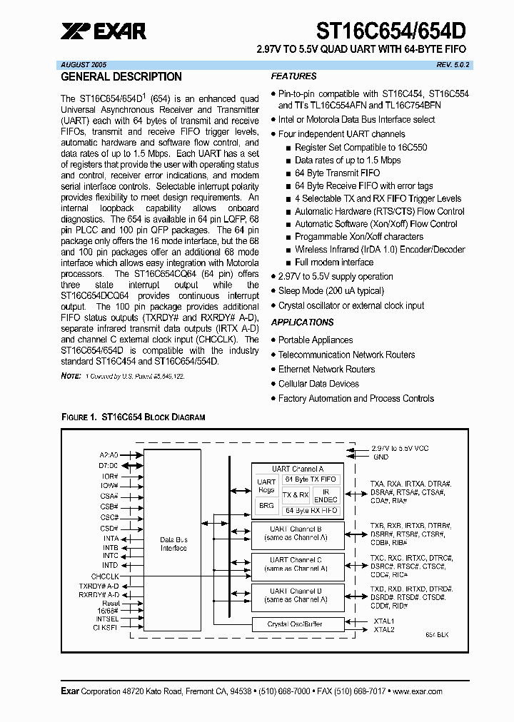 ST16C654CJ-0A-EVB_1618628.PDF Datasheet