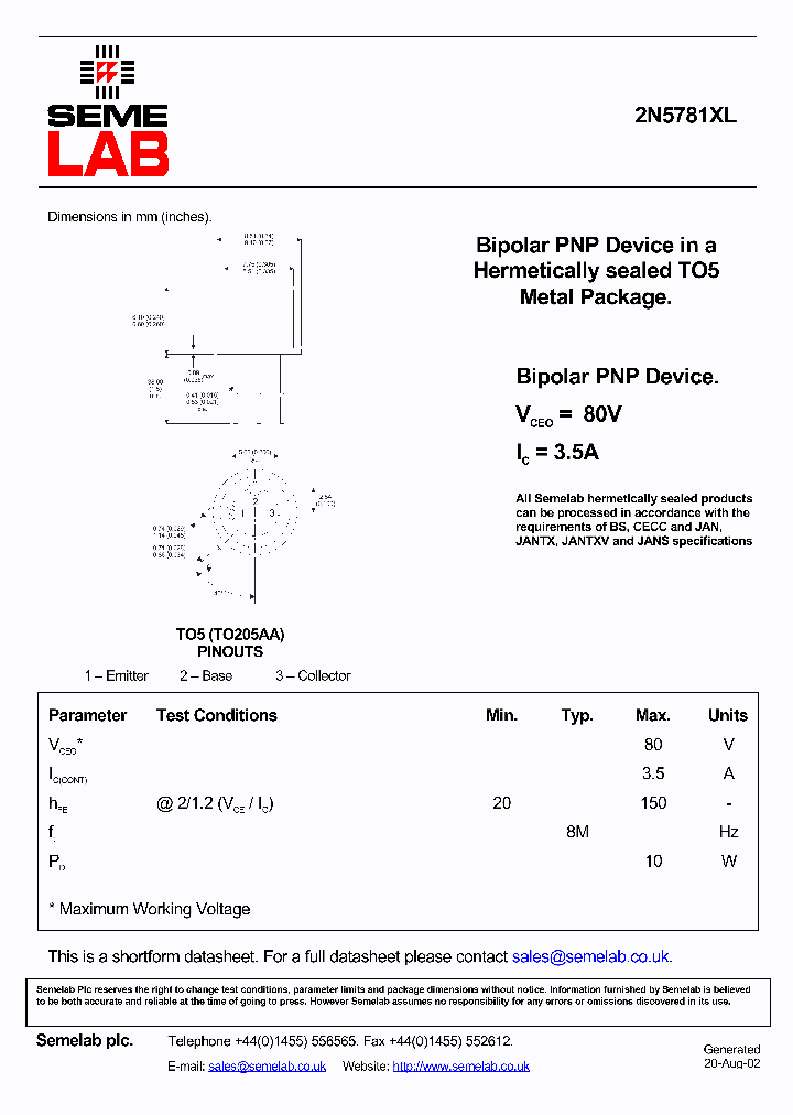 2N5781XL_1823877.PDF Datasheet