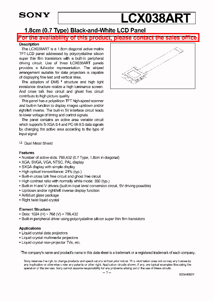 LCX038ART_1852421.PDF Datasheet