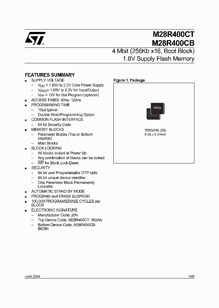 M28R400C-ZBU_1865746.PDF Datasheet