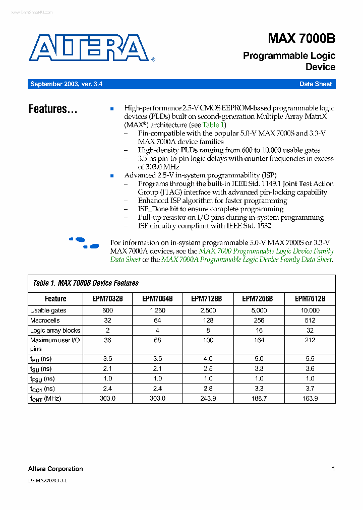 EPM7000B_1854814.PDF Datasheet