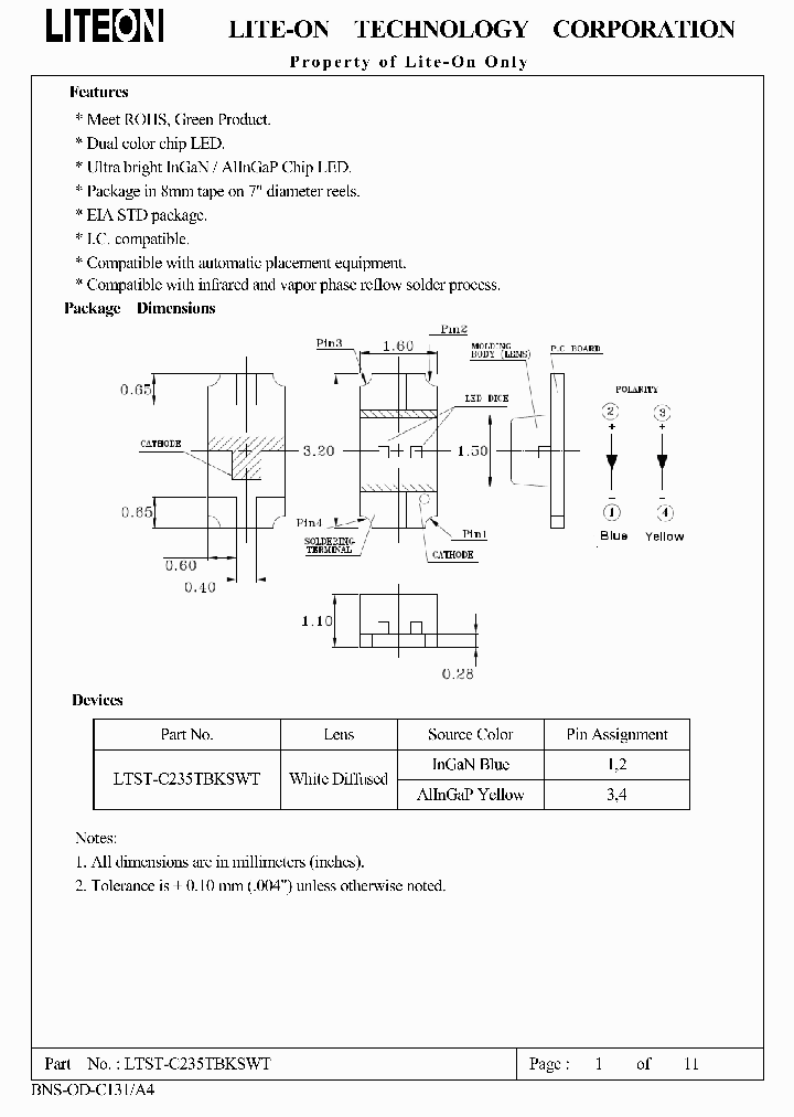 LTST-C235TBKSWT_1883553.PDF Datasheet