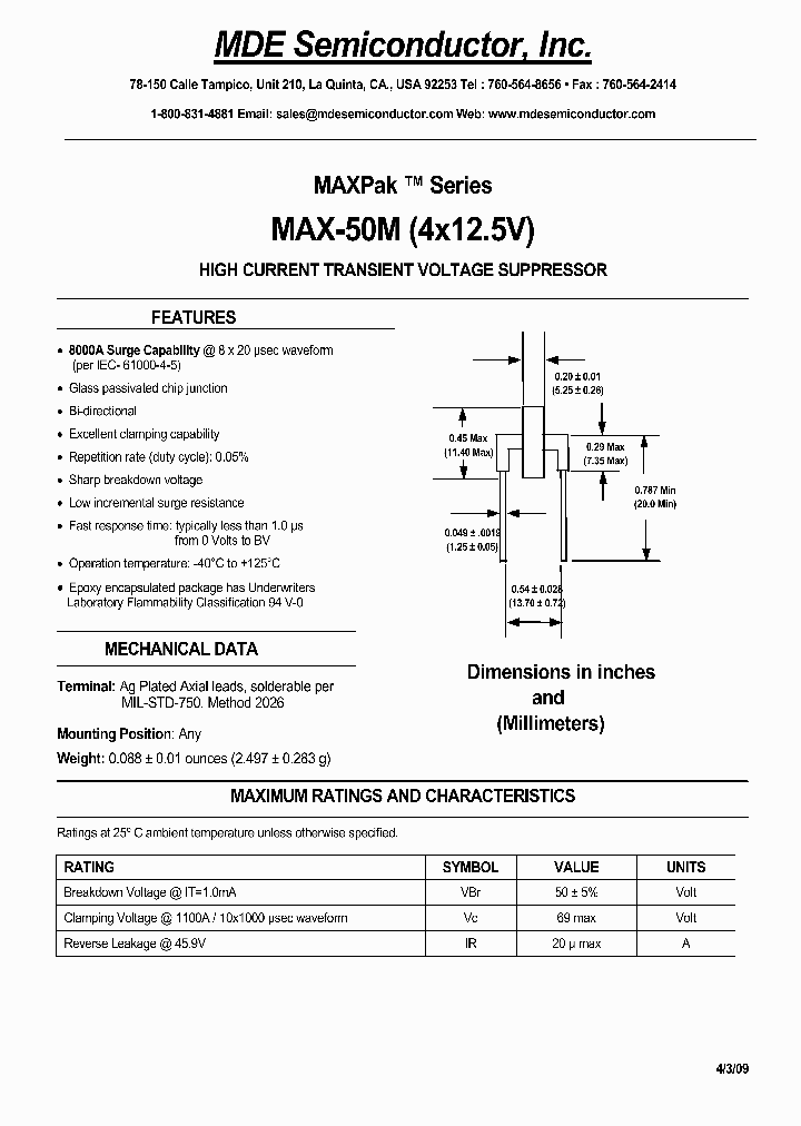 MAX-50M_1891569.PDF Datasheet