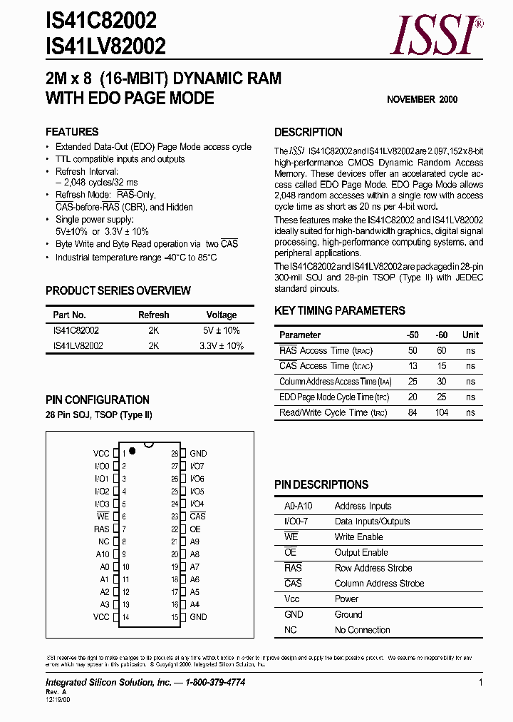 IS41C82002-50TI_1725640.PDF Datasheet