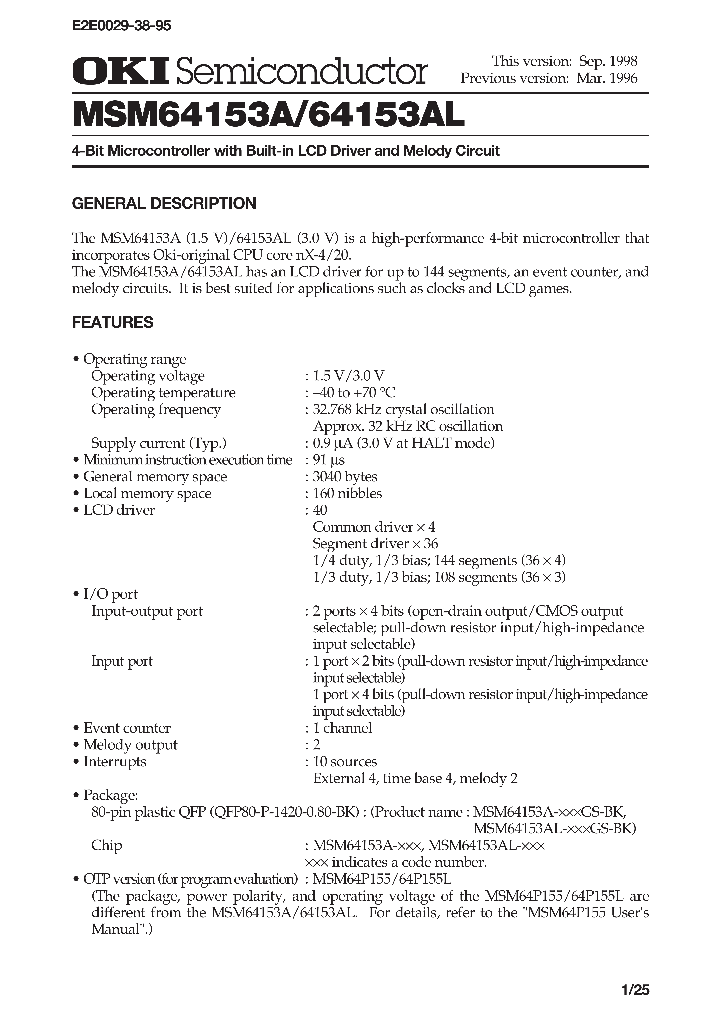 MSM64153A_1868642.PDF Datasheet