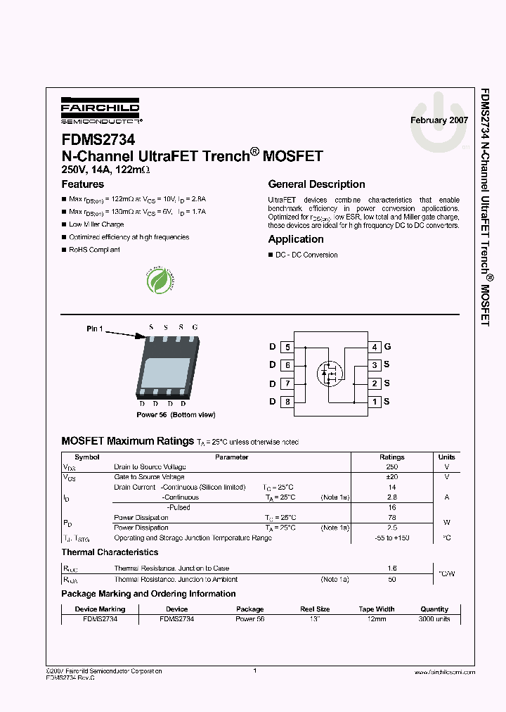 FDMS2734_1817437.PDF Datasheet