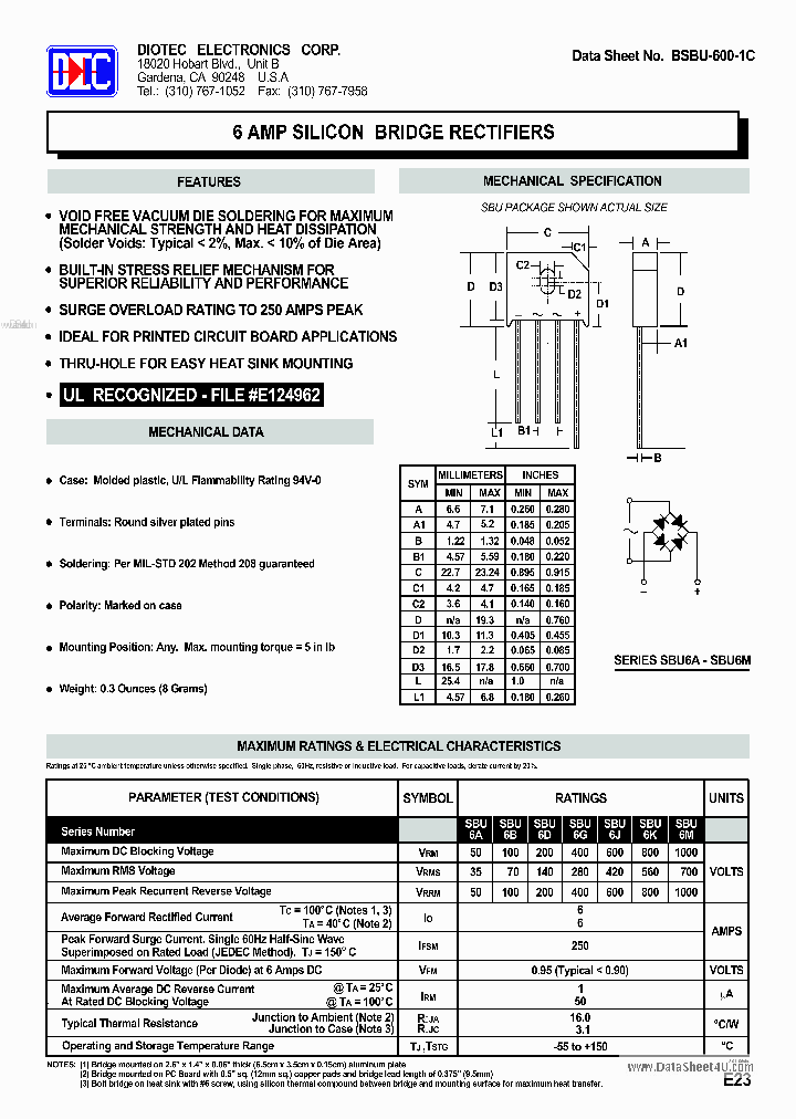 SBU6K_1918368.PDF Datasheet