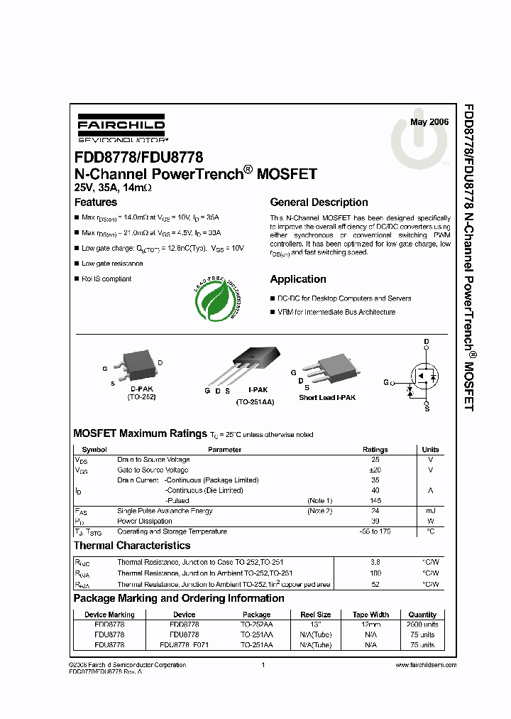 FDD8778_1827627.PDF Datasheet