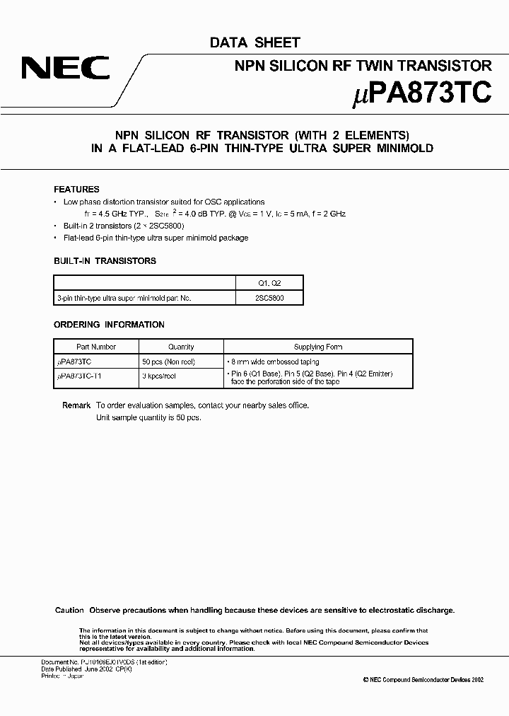 UPA873TC_1871422.PDF Datasheet