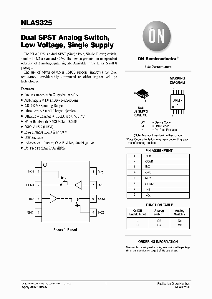 NLAS325US_1884871.PDF Datasheet