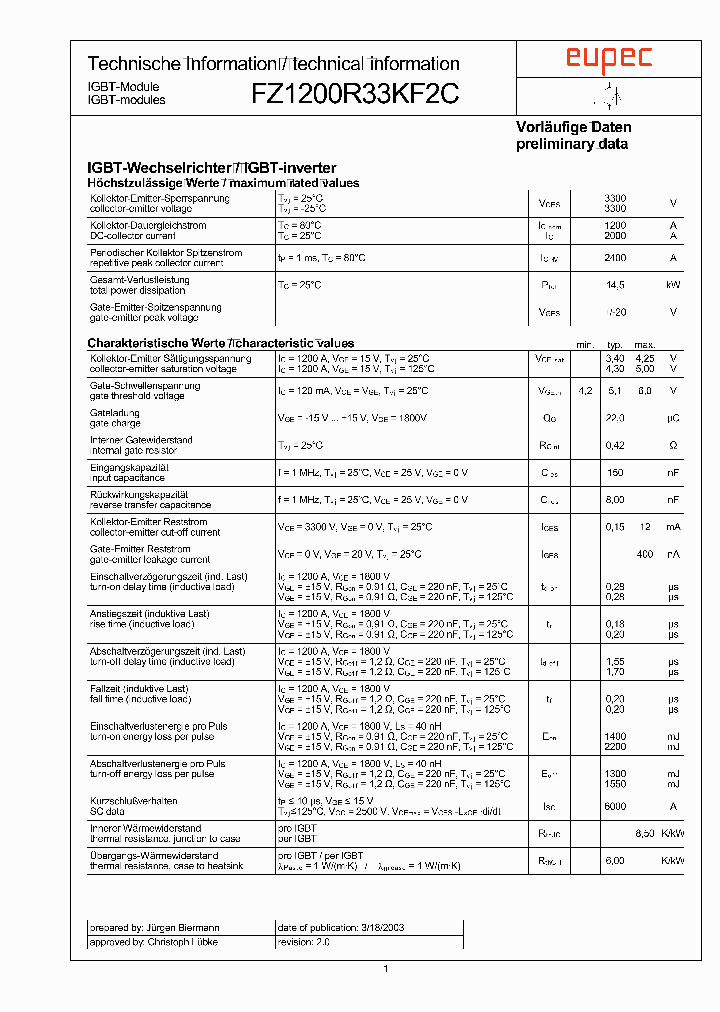 FZ1200R33KF2C-B5_1925490.PDF Datasheet