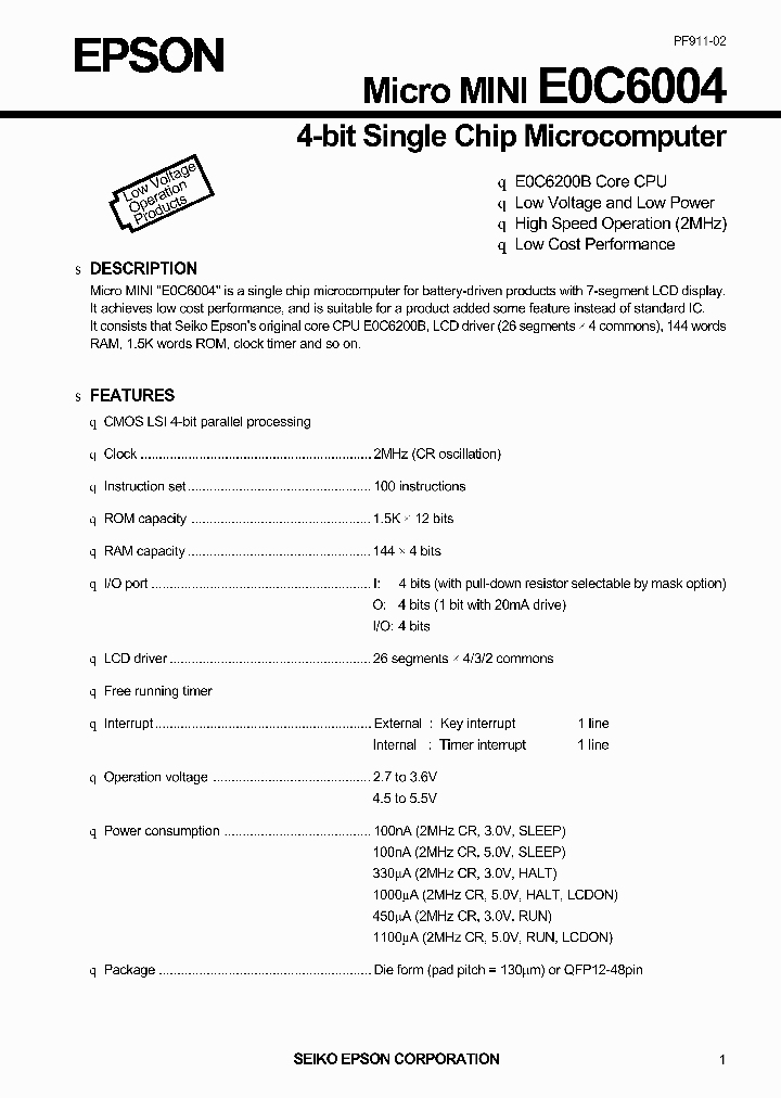 E0C6004_1947375.PDF Datasheet